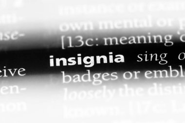 Insignia Word'de bir sözlük. Insignia kavramı.