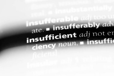 bir sözlüğü'ndeki sözcüğü yetersiz. yetersiz kavramı.