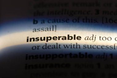 bir sözlüğü'ndeki aşılamaz sözcüğü. aşılamaz kavramı.