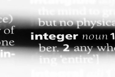 tamsayı bir sözlük tek kelimeyle. tamsayı kavramı.