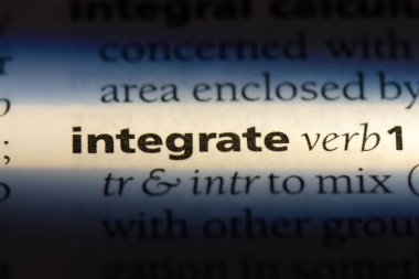 bir sözlüğü'ndeki sözcüğü entegre. kavram entegre.