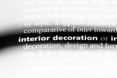 iç dekorasyon Word'de bir sözlük. iç dekorasyon konsepti.