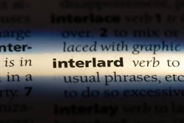 bir sözlüğü'ndeki sözcüğü interlard. kavram interlard.