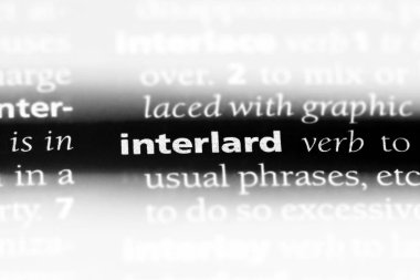 bir sözlüğü'ndeki sözcüğü interlard. kavram interlard.