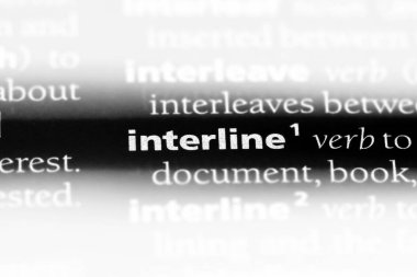 bir sözlüğü'ndeki sözcüğü Interline. Interline kavramı.
