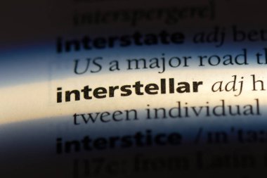 yıldızlar arası tek kelimeyle bir sözlük. yıldızlararası kavramı.