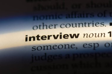 bir sözlüğü'ndeki sözcüğü röportaj. röportaj kavramı.