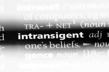 bir sözlüğü'ndeki uzlaşmaz sözcüğü. uzlaşmaz kavramı.