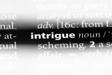 bir sözlüğü'ndeki sözcüğü entrika. entrika kavramı.