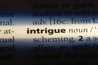 bir sözlüğü'ndeki sözcüğü entrika. entrika kavramı.