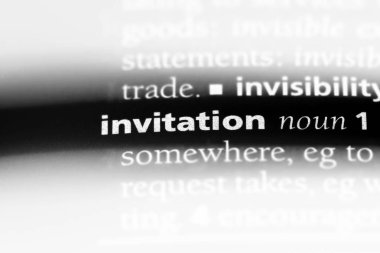 davet Word'de bir sözlük. davet kavramı.