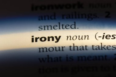 ironi Word'de bir sözlük. ironi kavramı.