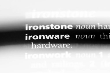 ironware sözcük sözlüğe. ironware kavramı.