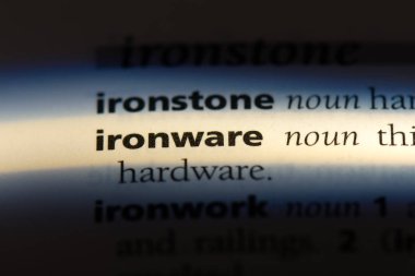 ironware sözcük sözlüğe. ironware kavramı.
