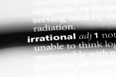 mantıksız kelime sözlüğe. mantıksız kavramı.