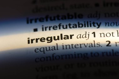 düzensiz tek kelimeyle bir sözlük. düzensiz kavramı.