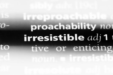 bir sözlüğü'ndeki dayanılmaz sözcüğü. karşı konulmaz kavramı.