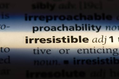 bir sözlüğü'ndeki dayanılmaz sözcüğü. karşı konulmaz kavramı.