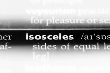 bir sözlüğü'ndeki ikizkenar sözcüğü. İkizkenar kavramı.