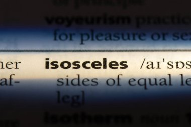 bir sözlüğü'ndeki ikizkenar sözcüğü. İkizkenar kavramı.