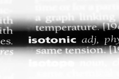 bir sözlüğü'ndeki izotonik sözcüğü. izotonik kavramı.
