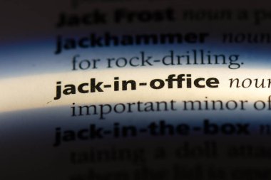 Sözlükteki office Word'de jack. Office kavramında jack.