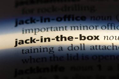 Sözlükteki kutusu Word'de jack. kavramı kutu jack.