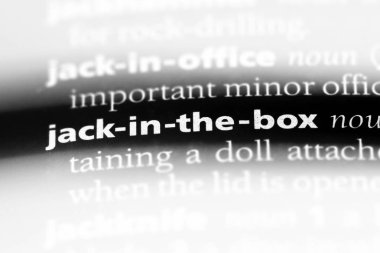 Sözlükteki kutusu Word'de jack. kavramı kutu jack.