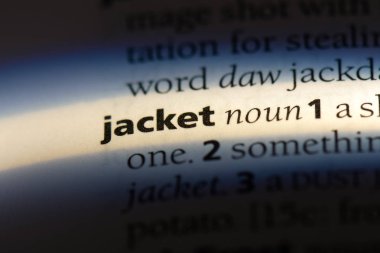bir sözlüğü'ndeki ceket sözcüğü. ceket kavramı.