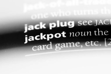 Jackpot Word'de bir sözlük. Jackpot kavramı.