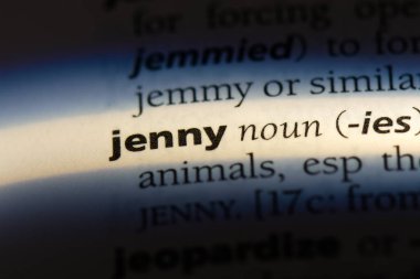 Jenny Word'de bir sözlük. Jenny kavramı.