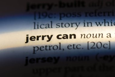 Jerry can Word'de bir sözlük. Jerry can kavramı.