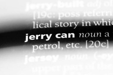 Jerry can Word'de bir sözlük. Jerry can kavramı.