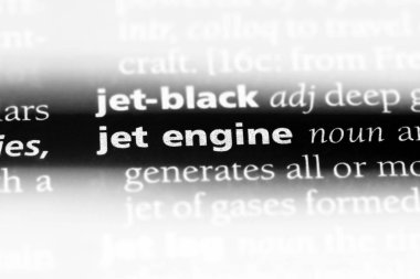 Jet motoru Word'de bir sözlük. jet motor kavramı.