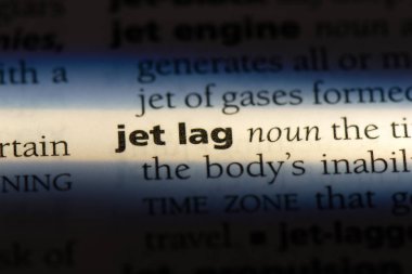 Jet lag Word'de bir sözlük. Jet lag kavramı.