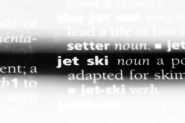 Jet ski Word'de bir sözlük. Jet ski kavramı.