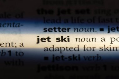 Jet ski Word'de bir sözlük. Jet ski kavramı.