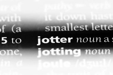 bir sözlüğü'ndeki Jotter sözcüğü. Jotter kavramı.