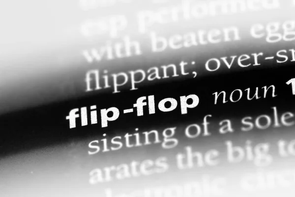 Palavra Flip Flop Dicionário Conceito Flip Flop — Fotografia de Stock