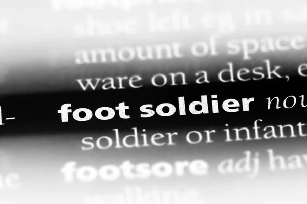 foot soldier word in a dictionary. foot soldier concept