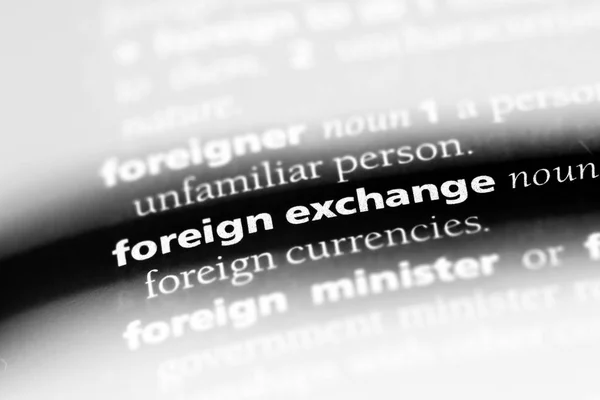 foreign exchange word in a dictionary. foreign exchange concept