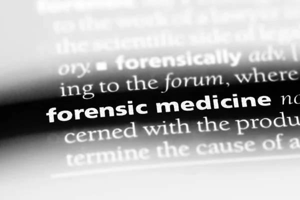 forensic medicine word in a dictionary. forensic medicine concept