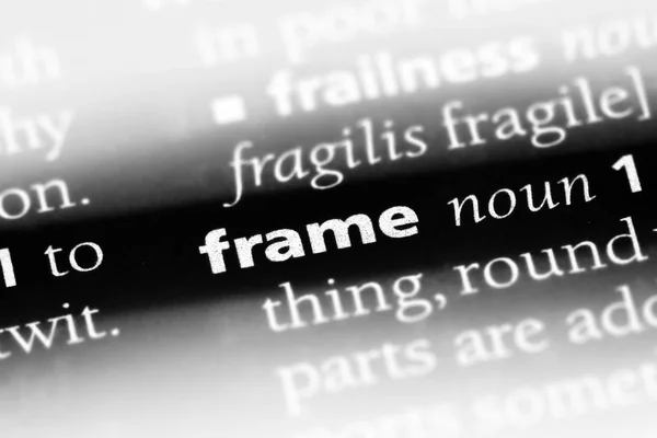 Frame Word Dictionary Frame Concept — Stock Photo, Image