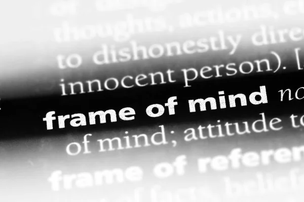 Frame Mind Word Dictionary Frame Mind Concept — Stock Photo, Image