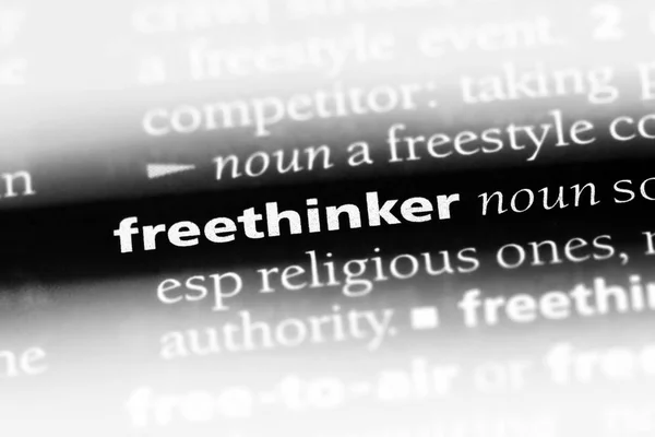 Freethinker Słowo Słowniku Koncepcja Freethinker — Zdjęcie stockowe