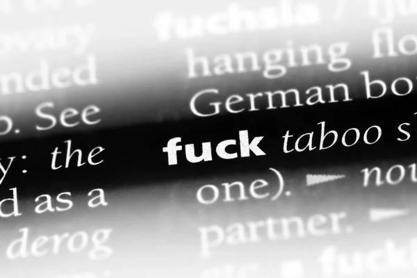 Fuck Word Einem Wörterbuch Fuck Konzept — Stockfoto