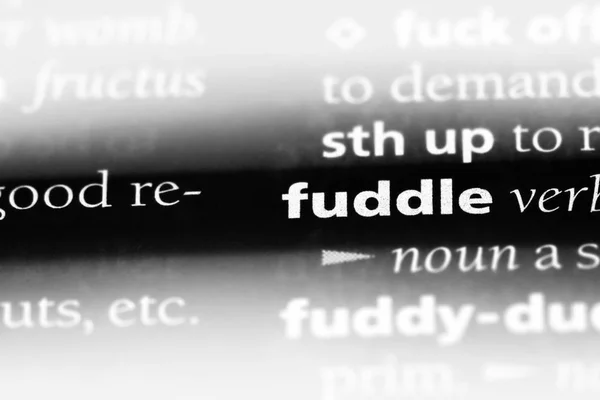 Fuddle Λέξη Ένα Λεξικό Fuddle Έννοια — Φωτογραφία Αρχείου