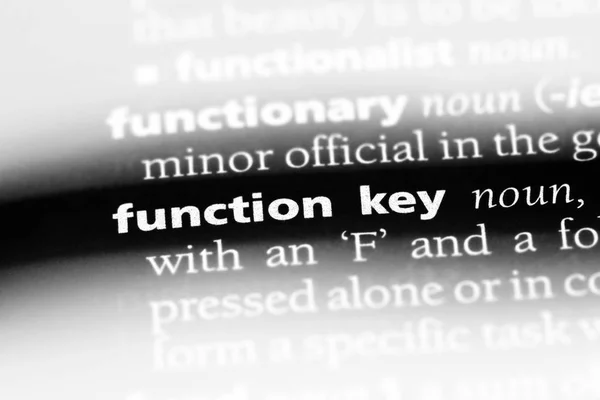 function key word in a dictionary. function key concept