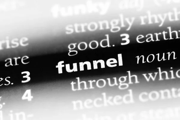 Funnel Word Dictionary Funnel Concept — Stock Photo, Image