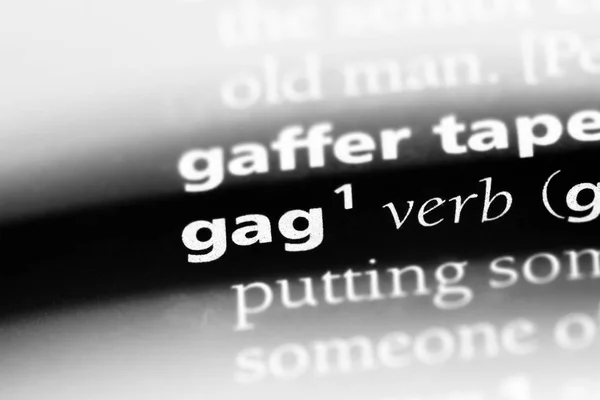 Gag Woord Een Woordenboek Gag Concept — Stockfoto